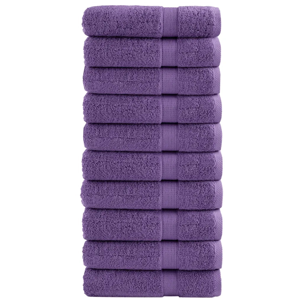 Asciugamani da Doccia SOLUND 10 pz Viola 70x140cm 600 g/mÂ²