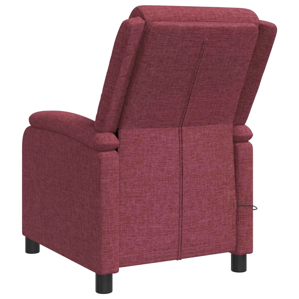 Divano Sedia-Poltrona Massaggiante Rosso Vino Tessuto 871580