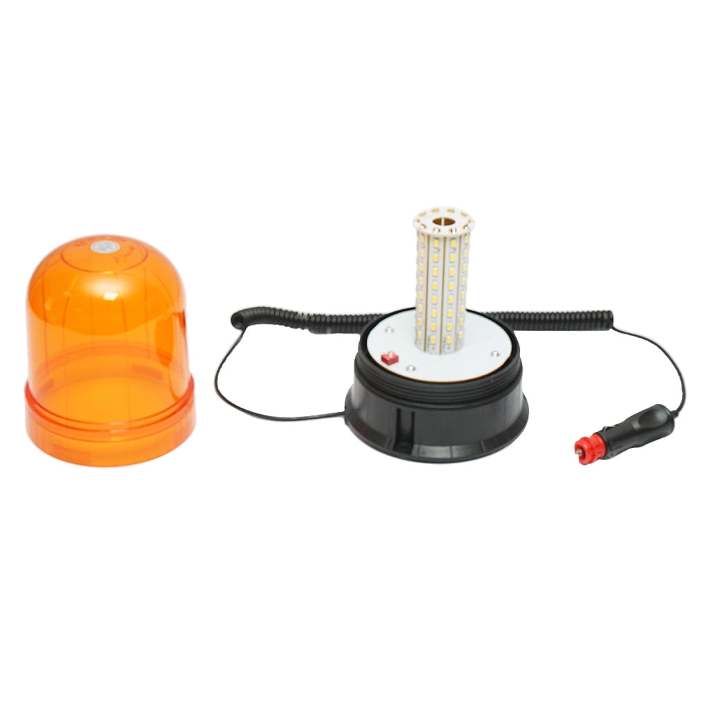 Lampeggiante LED 12–24V con base magnetica – 3 modalità luminose – IP65