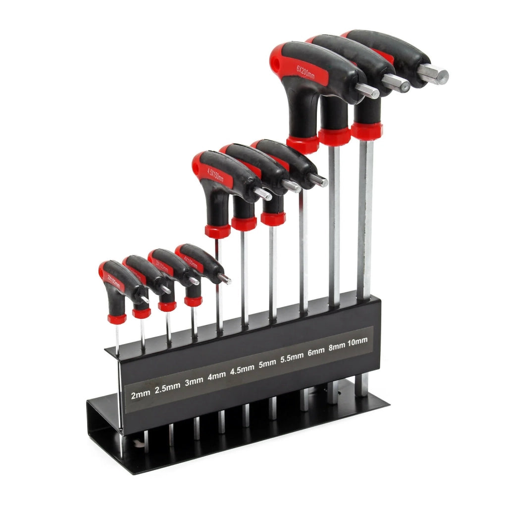 Set di 11 chiavi esagonali maschio con portachiave a brugola e impugnatura a T 16_0002272