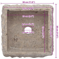 Lavandino Grigio 30x30x13 cm in Marmo 149176