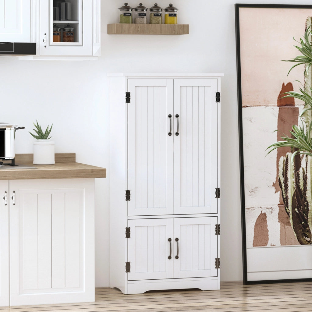 Credenza da cucina ¨C Xylo ¨C bianco con 2 ante e 3 ripiani in MDF