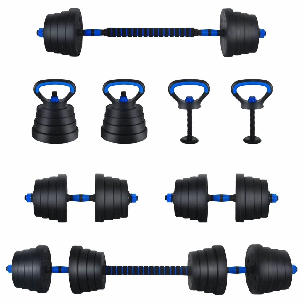 Set di manubri 4-in-1 30 kg Nero e Blu CFW7821054