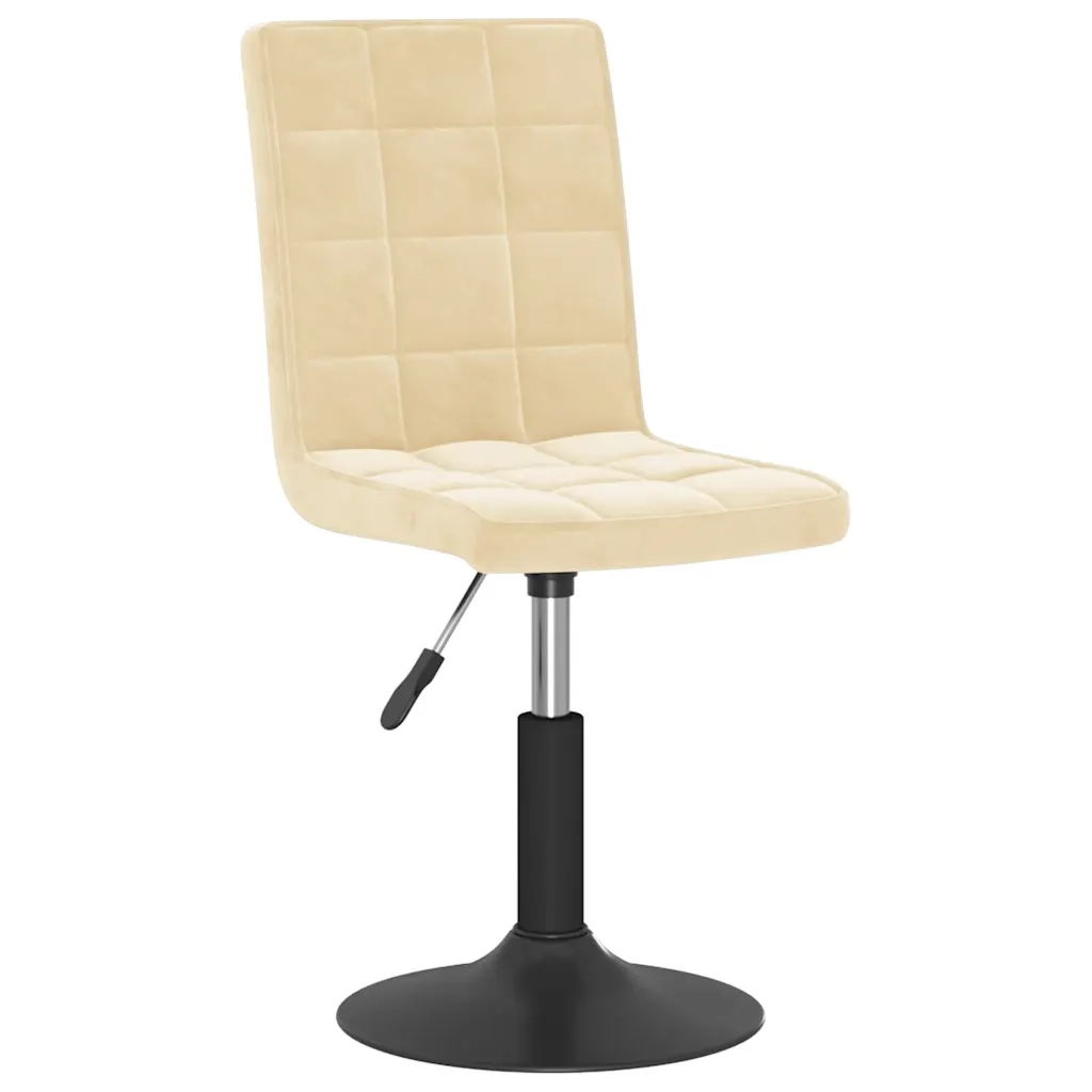 vidaXL Sedie da Pranzo Girevoli 4 pz Crema in Velluto