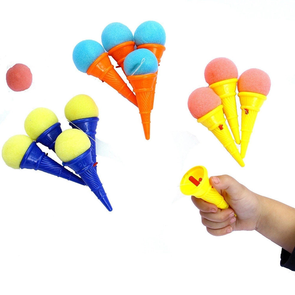 Trade Shop - 2 Pezzi Gelato Lancia Pallina Di Spugna Gioco Giocattolo Bambini Regalino Festa -