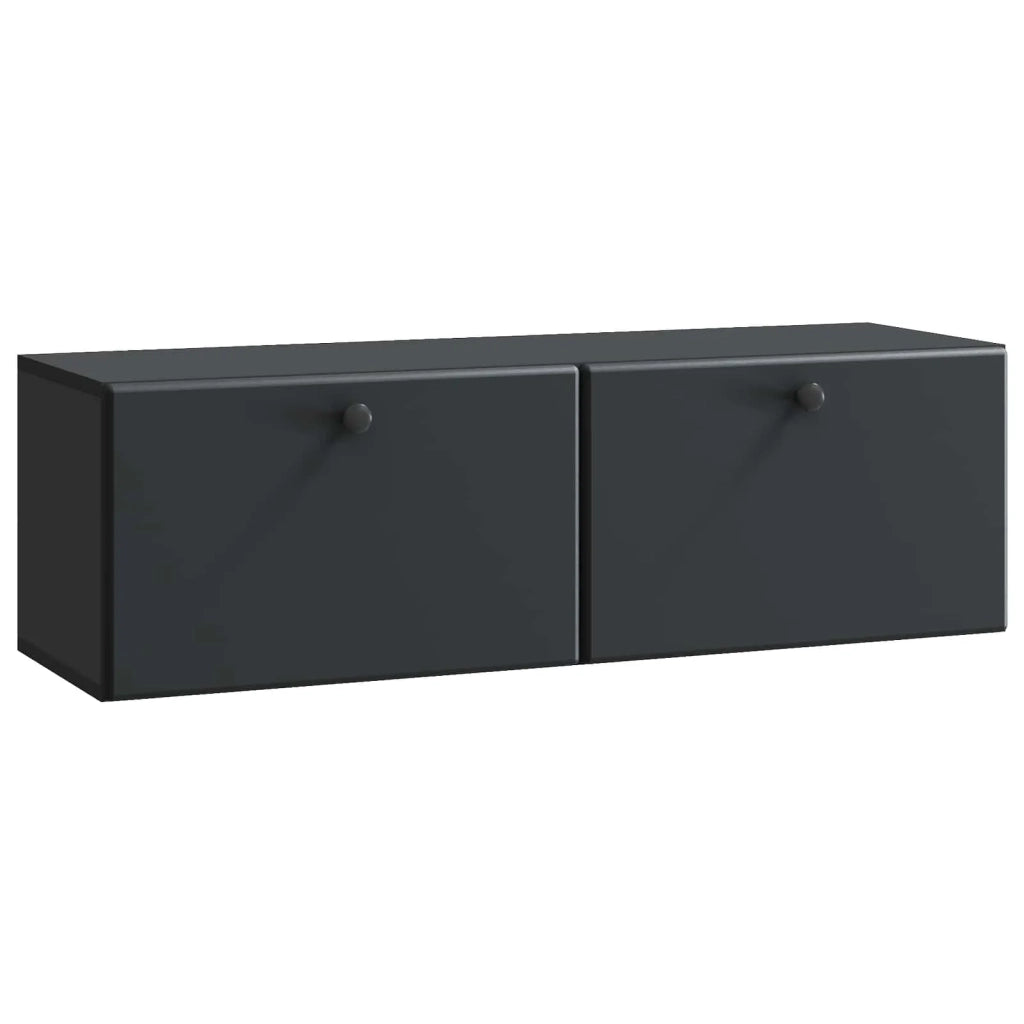 Mobile Porta TV da Muro-Credenza per TV sospesa 98 x 31 x 30 cm Nero