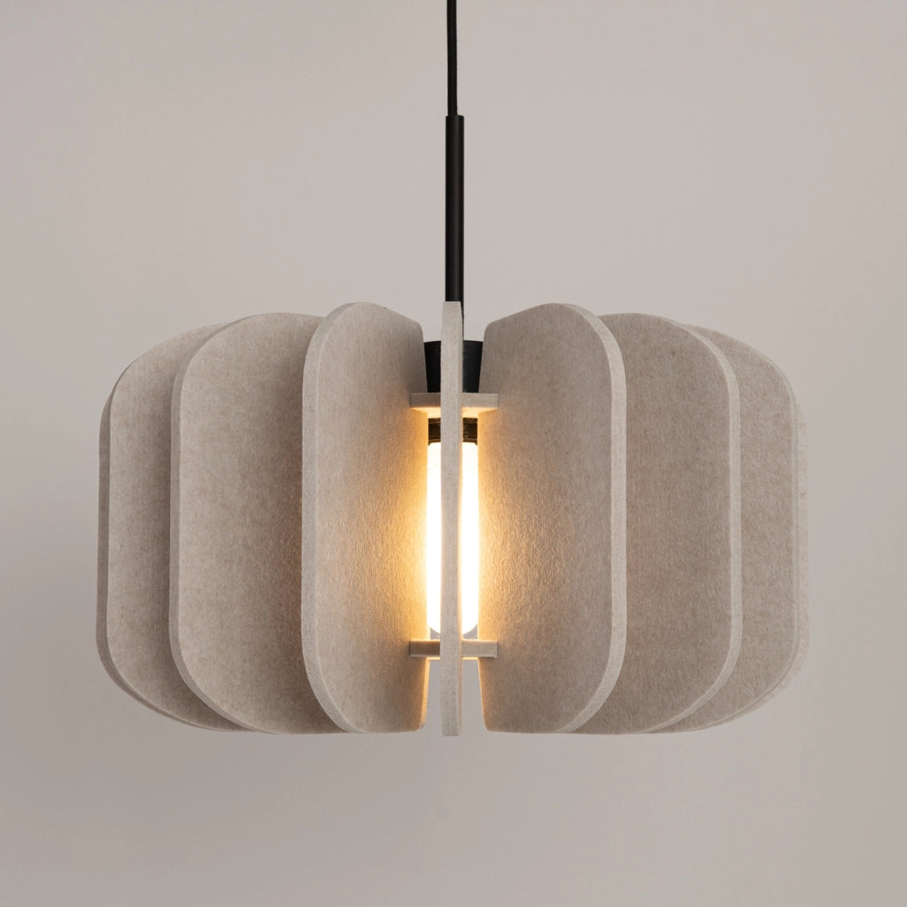 Lampada sospesa BARDEO moderna feltro beige Ø45cm E27