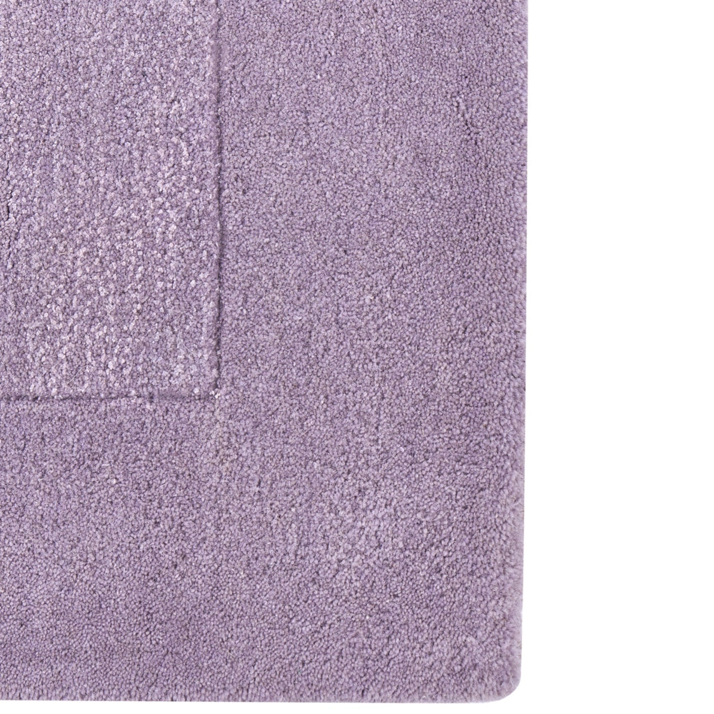 Tappeto stile moderno in viscosa e lana realizzato a mano rettangolare 160 x 230 cm viola