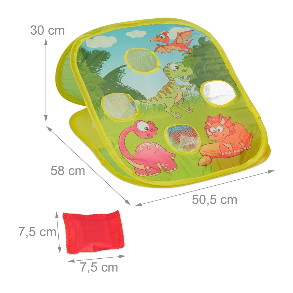 Gioco di lancio adatto per bambini piccoli 120 x 60 x 10 cm leggero e portatile in tela multicolore 13_0011586