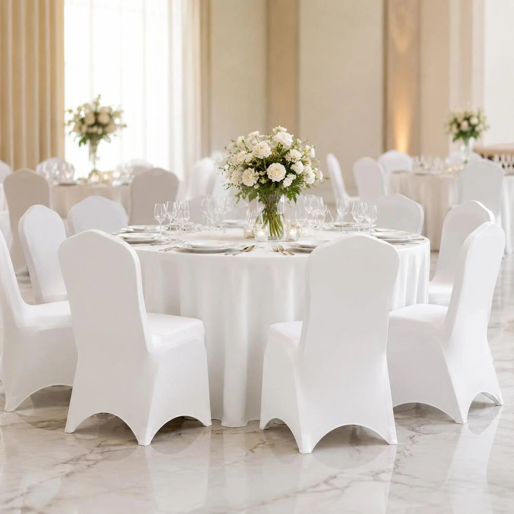 50 X Chair Cover Stretch Cover White