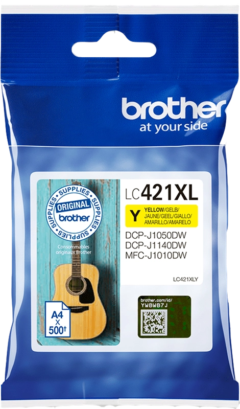 Brother LC-421XLY cartuccia d'inchiostro 1 pz Originale Resa elevata (XL) Giallo