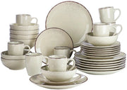 Servizi da Tavola Lussuosi - 32 Pezzi - Ceramica - Set di Piatti - Rondi - Beige - Stile Bohemian - 8 Persone - Tavolo da Pranzo - Tavolo da Dolce - Piatti - Tazze