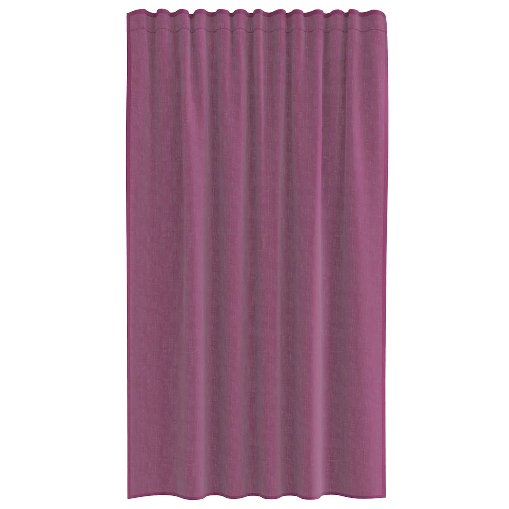 Tende in Voile con Tasche per Aste 2 pz Viola