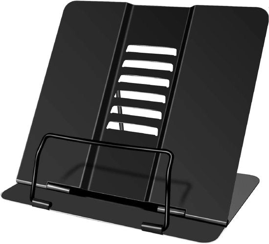 Supporto Librario Adattabile - Standard Ufficio - Supporto Libri di Cucina - Supporto Lettura - Metallico - Clip Flessibili - Supporto Libri