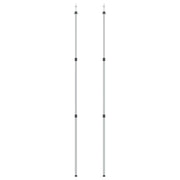 Aste Telescopiche per Tende 102-260 cm 2 pz in Alluminio CFW8699178