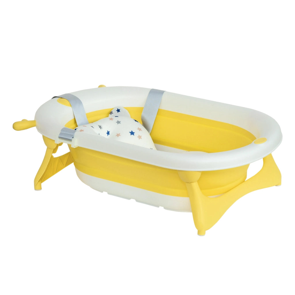 Vasca da bagno pieghevole per bambini ¨C zephmum ¨C 81.5x50.5x23.5 cm, giallo