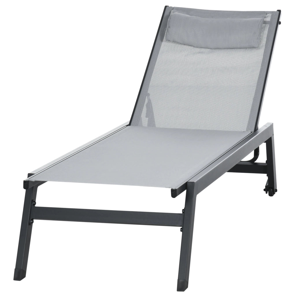 Transat lettino ¨C zephmum ¨C alluminio textilene grigio chiaro