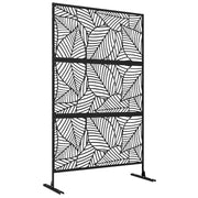Biombo 3 Pannelli Separatore Ambienti ¨C zephmum ¨C Nero 122x198 cm
