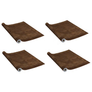 Pellicole Autoadesive per Porte 4 pz Rovere Scuro 210x90 cm PVC CFW6475640