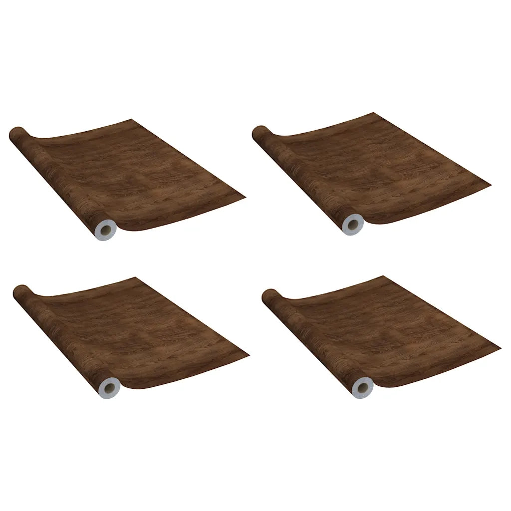 Pellicole Autoadesive per Porte 4 pz Rovere Scuro 210x90 cm PVC CFW6475640