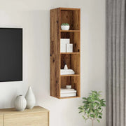 vidaXL Mobile TV da Muro Legno vecchio 37 x 37 x 142.5 cm