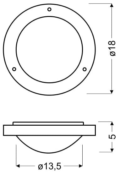 Plafoniera Candellux Aquila tonda 18cm cromo G9 IP44