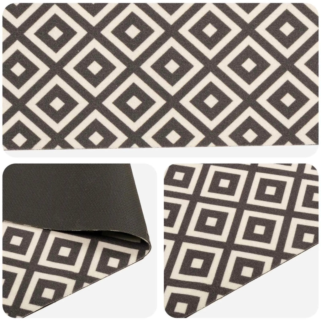 Tappeto da Cucina Diamanti grigi e bianchi 180 x 60 cm 42045720
