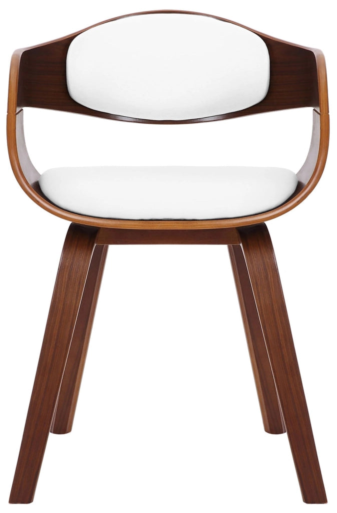 Sedia Kingston in Similpelle Noce/bianco