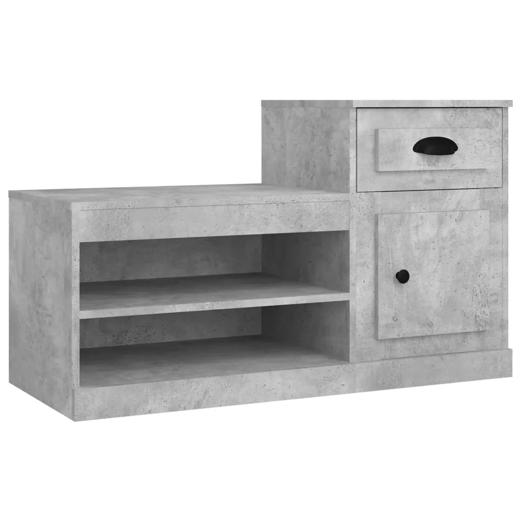 Scarpiera-Scaffale per scarpe Grigio Cemento 100x42x60 cm in Legno Multistrato