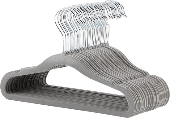 Slittini per capi in velluto per bambini e piccoli bambini - 30 pezzi grigio, 295 cm.