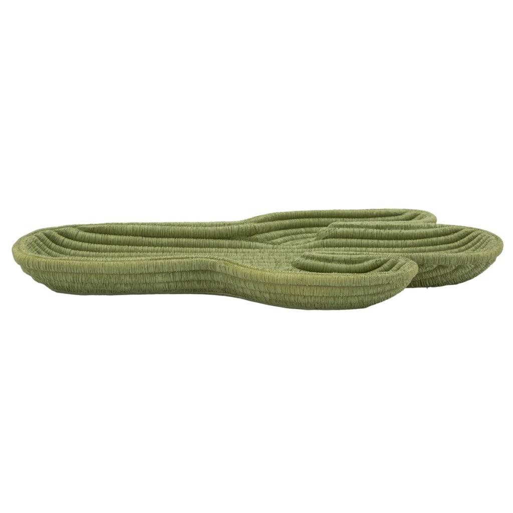 Vassoio Cactus, Verde, Poliresina, 34x3x20 cm