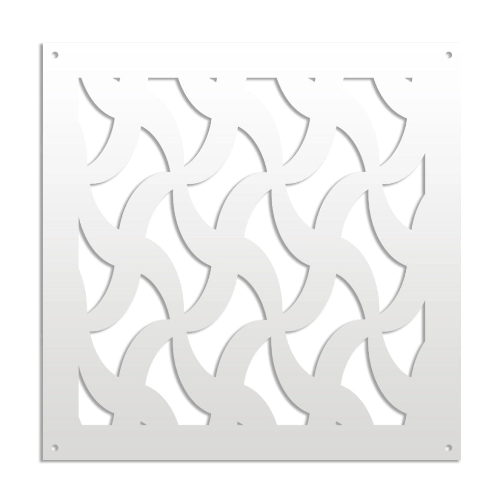NINJA - Pannello in PVC traforato - Parasole Misura: 48x48 cm, Colore: bianco