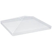 Copertura per Gazebo 3x3 m in PVC Impermeabile e Trasparente con Corde di Sicurezza, 300x300x80 cm
