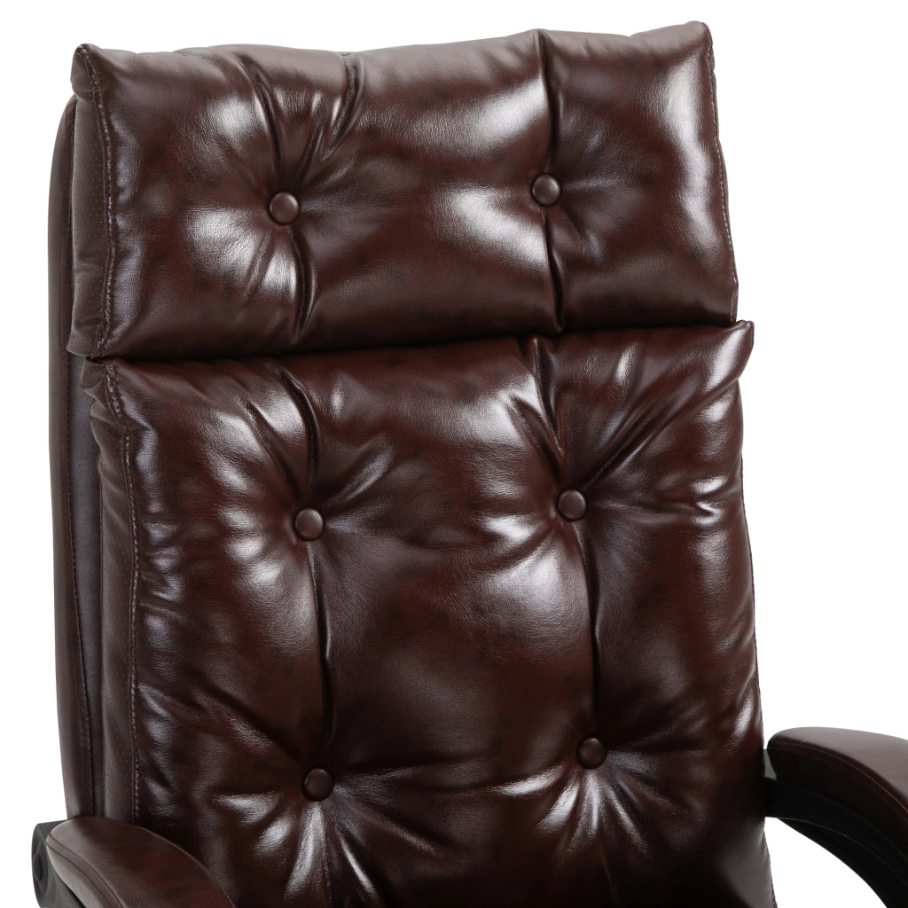 Sedia da ufficio ergonomica ¨C Minimal ¨C marrone, regolabile in altezza, schienale inclinabile, poggiapiedi retrattile