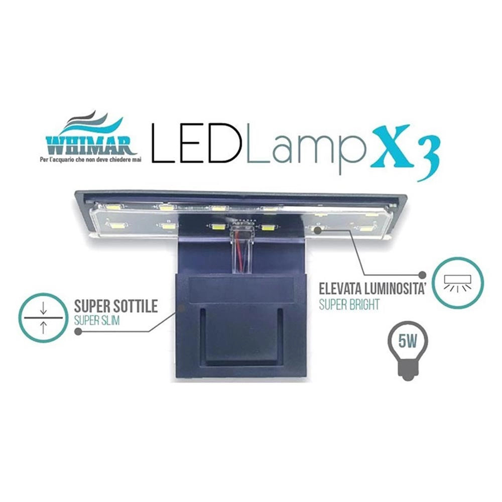 Whimar LED Lamp X3 - Mini Plafoniera ad alta efficienza per nano acquari