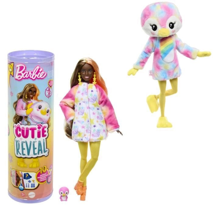 Barbie-Barbie Cutie Reveal-Bambola Pinguino Reveal Colorata e 10 Sorprese40 HRK