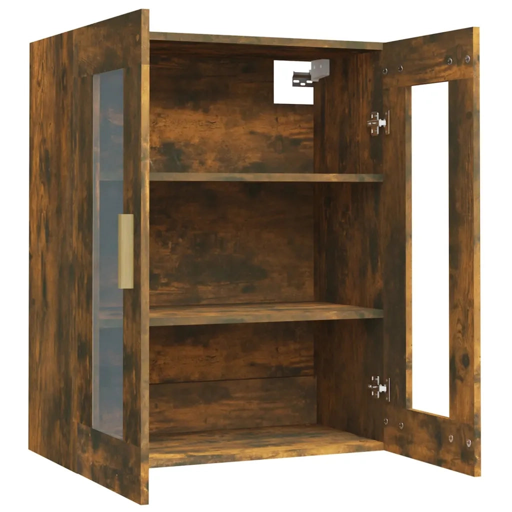 Armadietto Pensile a Parete Rovere Fumo 69,5x34x90 cm cod mxl 19361