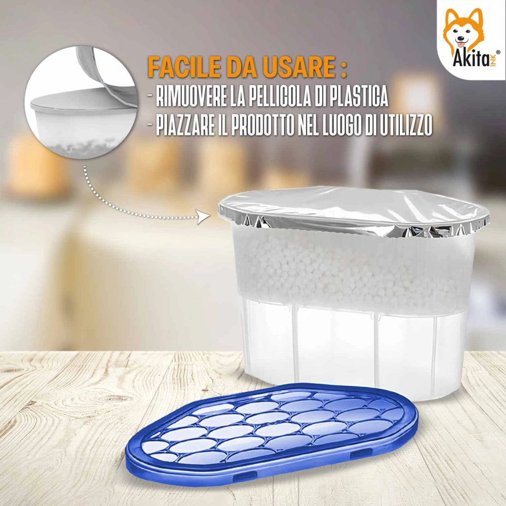 Akitaink Set 6 Assorbiumidita' Profumati 500ml Deumidificatori
