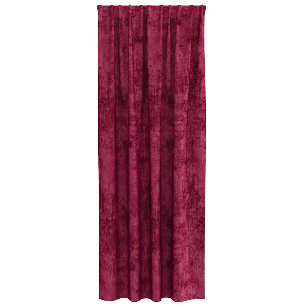 Tende in Velluto 2 pz Rosso Vino 260 x 140 cm Velluto