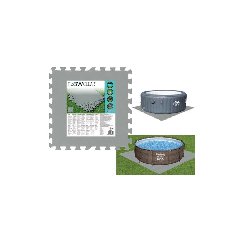 Tappetino protezione pavimento Bestway 9 pezzi – 2,25 m² – grigio