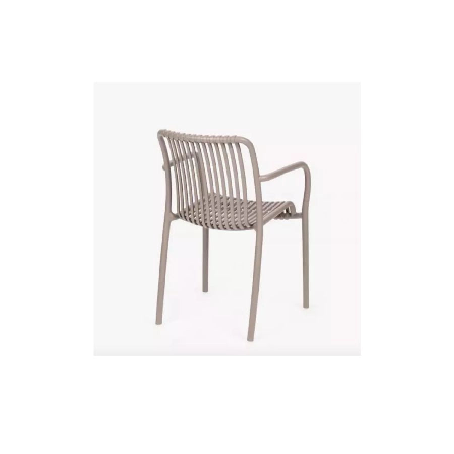 SEDIA DA ESTERNO INTERNO TORTORA IN POLIPROPILENE 58X42X81 CM NIVES
