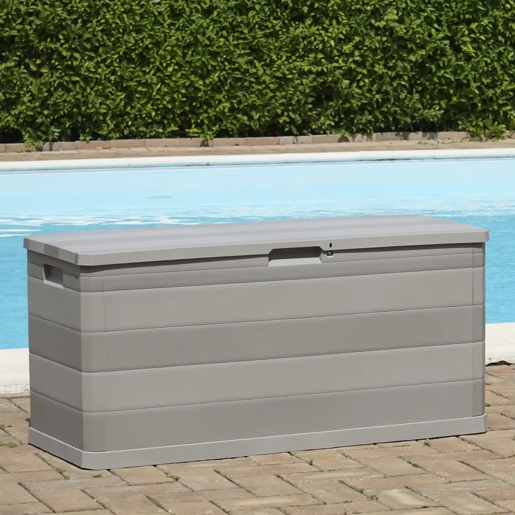 Baule da Giardino Grigio 117x45x56 cm CFW4788218