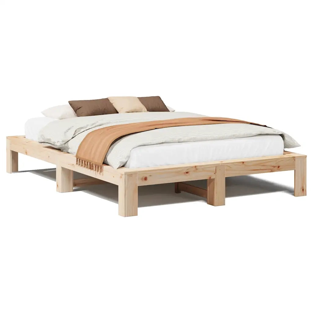 vidaXL Letto senza Materasso 140x200 cm in Legno Massello di Pino