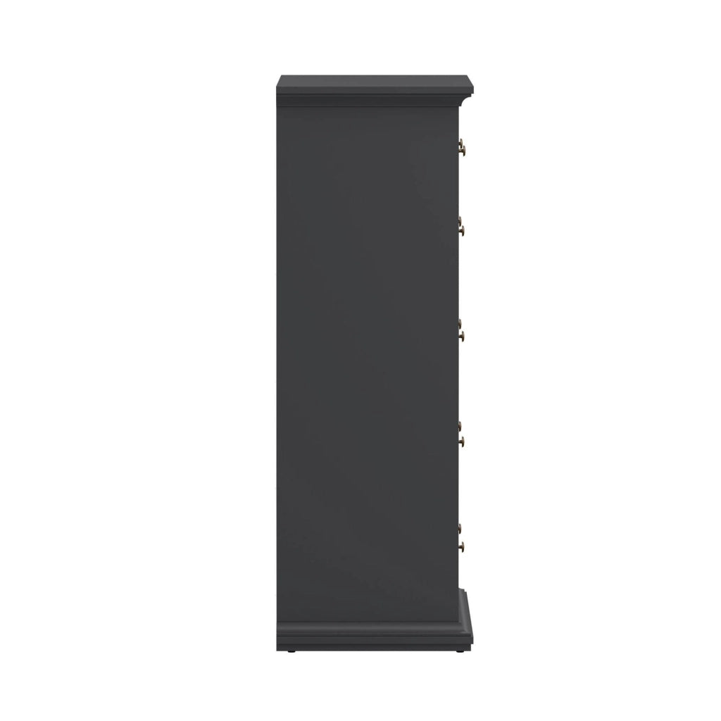Cassettiera Gaetana, Settimino multiuso, Comò camera da letto, Mobile con cassetti, 96x49 h139 cm, Grigio