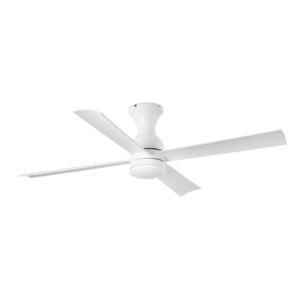 FARO Ventilatore da soffitto con luce LED FRASER acciaio bianco motore DC 6 velocita telecomando funzione inversa per ambienti 13-176 m² FARO-33756