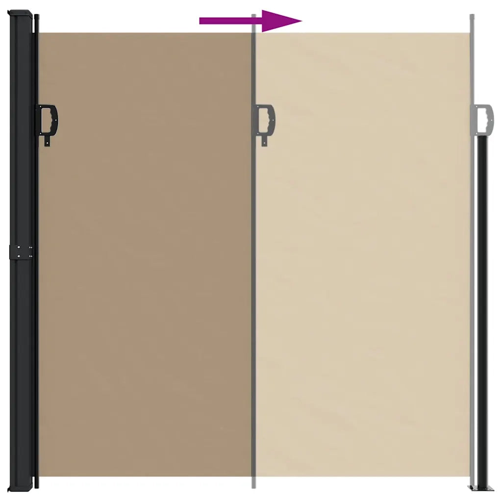 Tenda da Sole Laterale Retrattile Tortora 200x500 cm 4004469