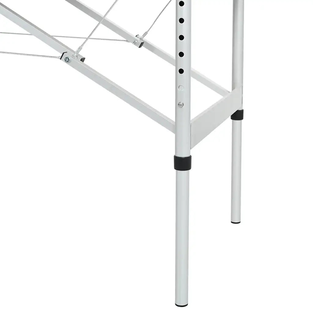 Lettino Massaggio Pieghevole Bianco Crema 4 Zone con Telaio Alluminio cod mxl 13788