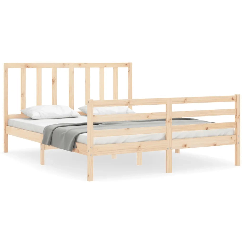 Giroletto senza Materasso-Struttura Letto 160x200 cm in Legno Massello di Pino 282188