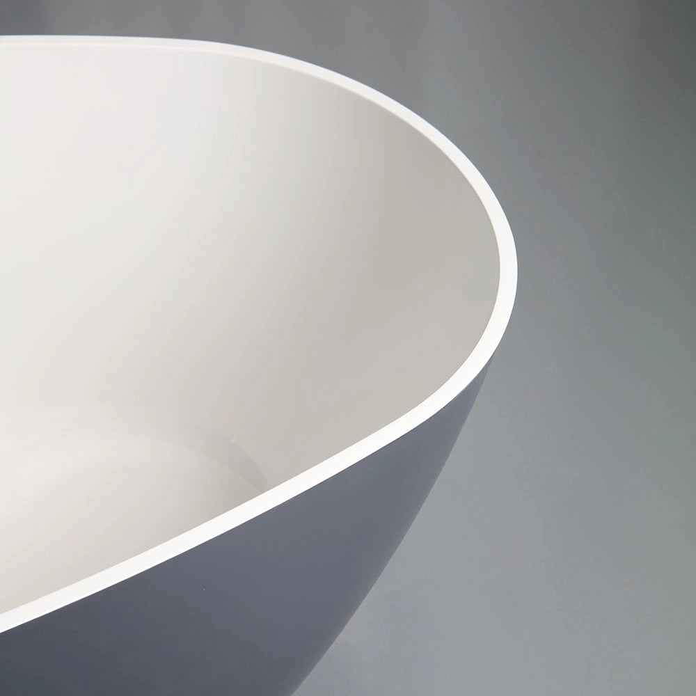 Vasca da bagno freestanding grigia moderna