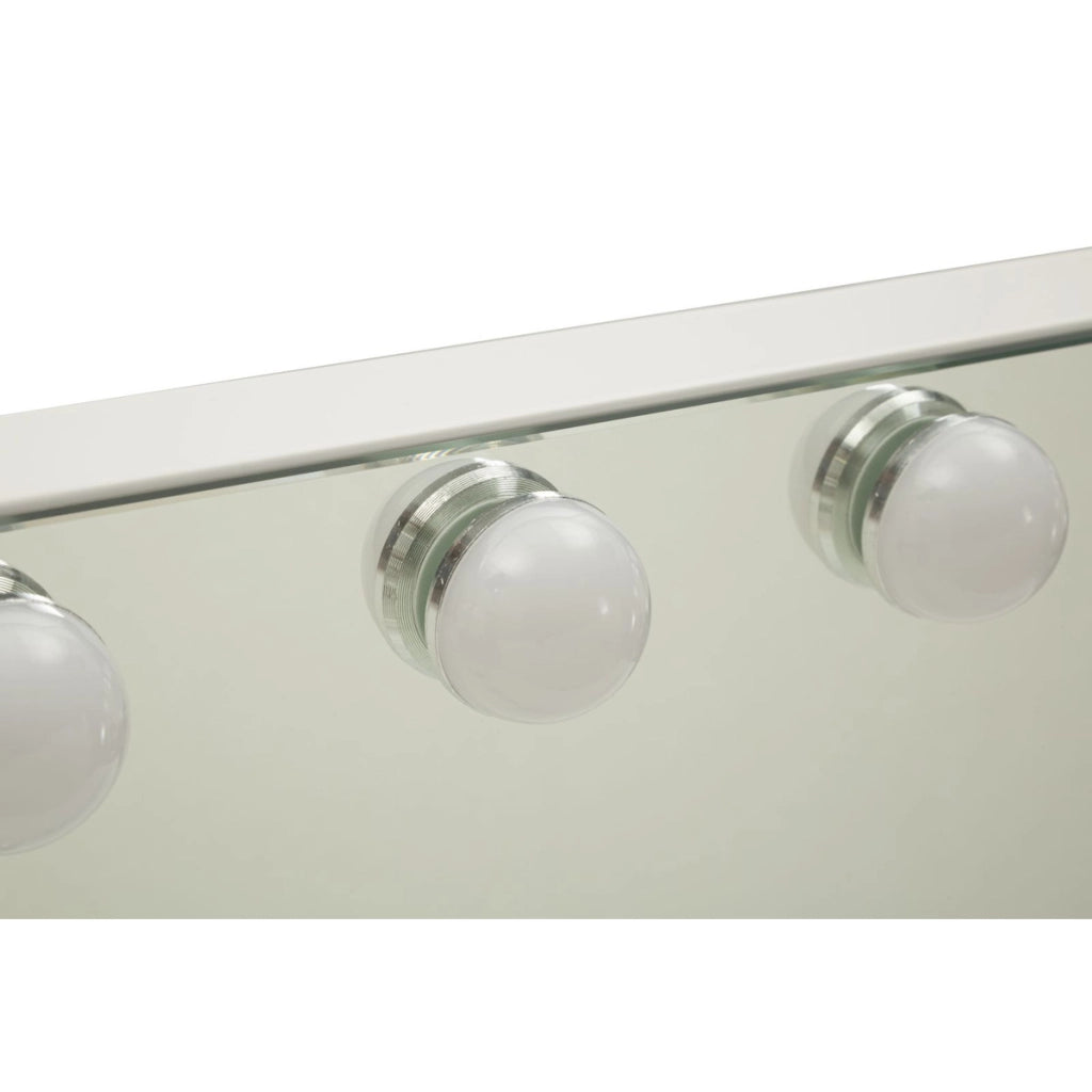 Specchio da Tavolo VKH1055, Bianco, Vetro, 55x14x43 cm